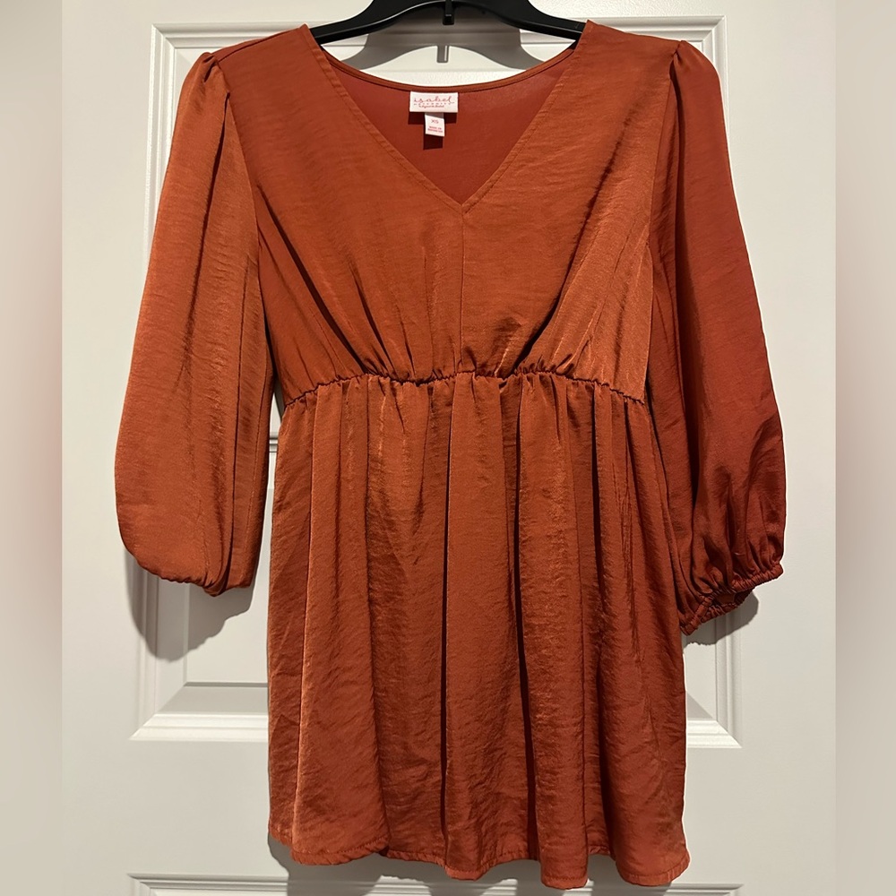 Isabel Maternity by Ingrid & Isabel Terracotta V-Neck Blouse XS